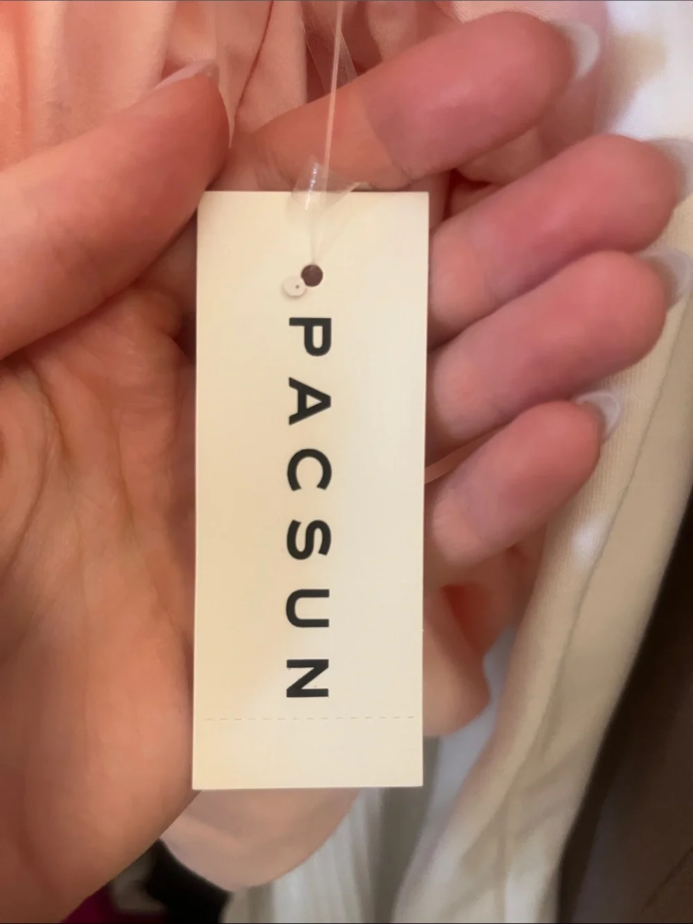 Pacsun One-Shoulder Pink Crop Top - Picture 2 of 3